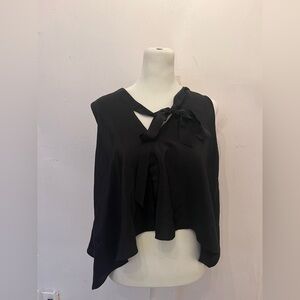 Amanda Uprichard Sleeveless Tie Neck Blouse Small